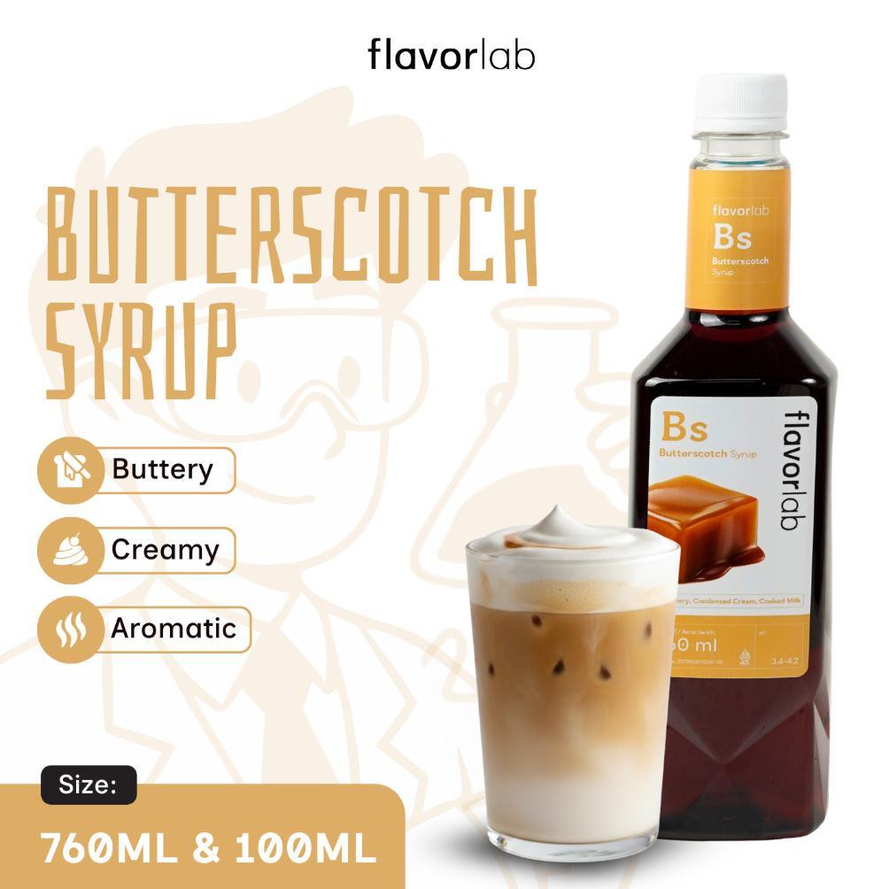 Sirup Butterscotch Halal 760ml Flavorlab Premium Gourmet Syrup Rasa Butterscotch untuk Kopi Latte Ca