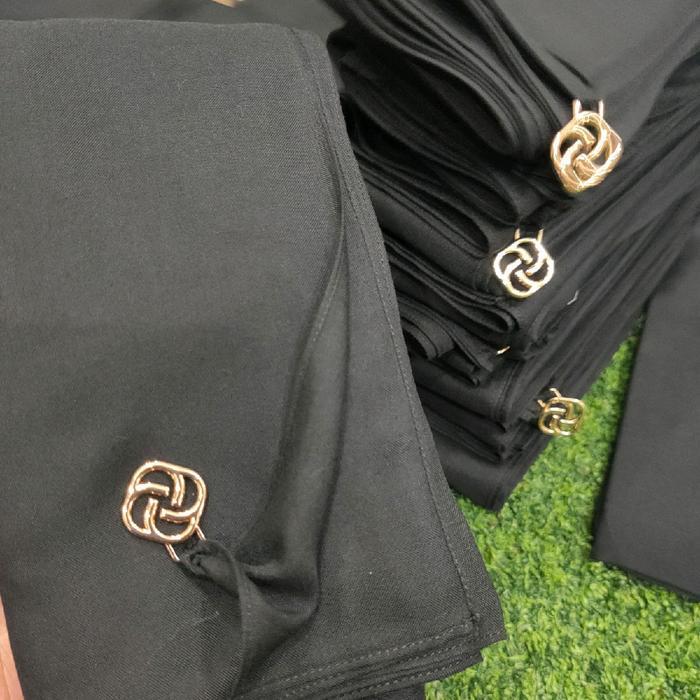 Deenay Hijab Polos Segi Empat Liza Hitam Logo baru Kerudung deenay original Liza Black jilbab deenay