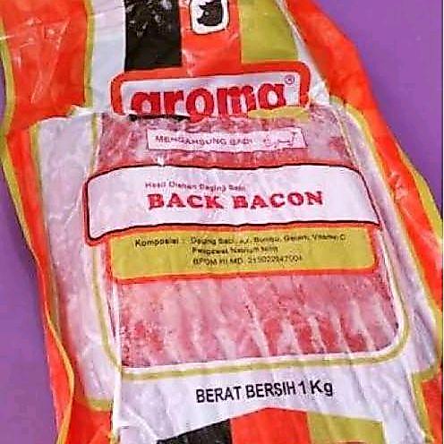READY BACON BABI - BACK BACON (Pork Bacon Aroma/Daging Babi Asap)FROZEN FOOD