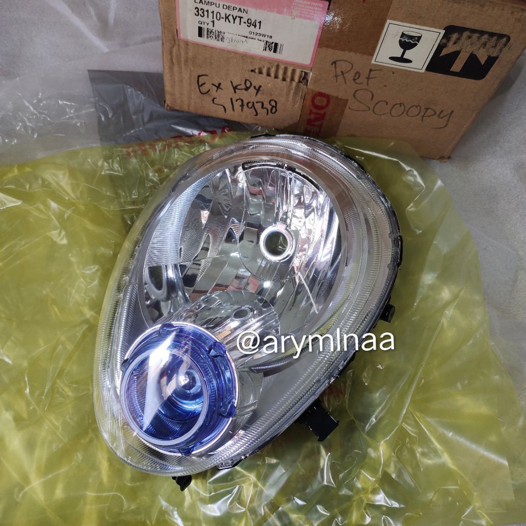 REFLEKTOR LAMPU DEPAN SCOOPY LAMA OLD KARBURATOR 33110-KYT-941 ORIGINAL AHM NOS