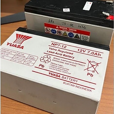 Baterai Aki Kering Yuasa 12V 7Ah bekas like new (pemakaian pribadi)