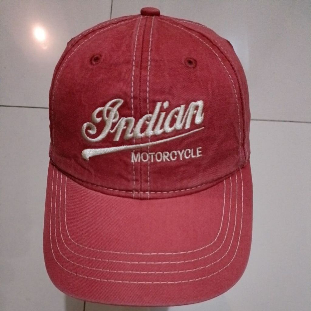 Topi Indian Motorcycle - Red Washed