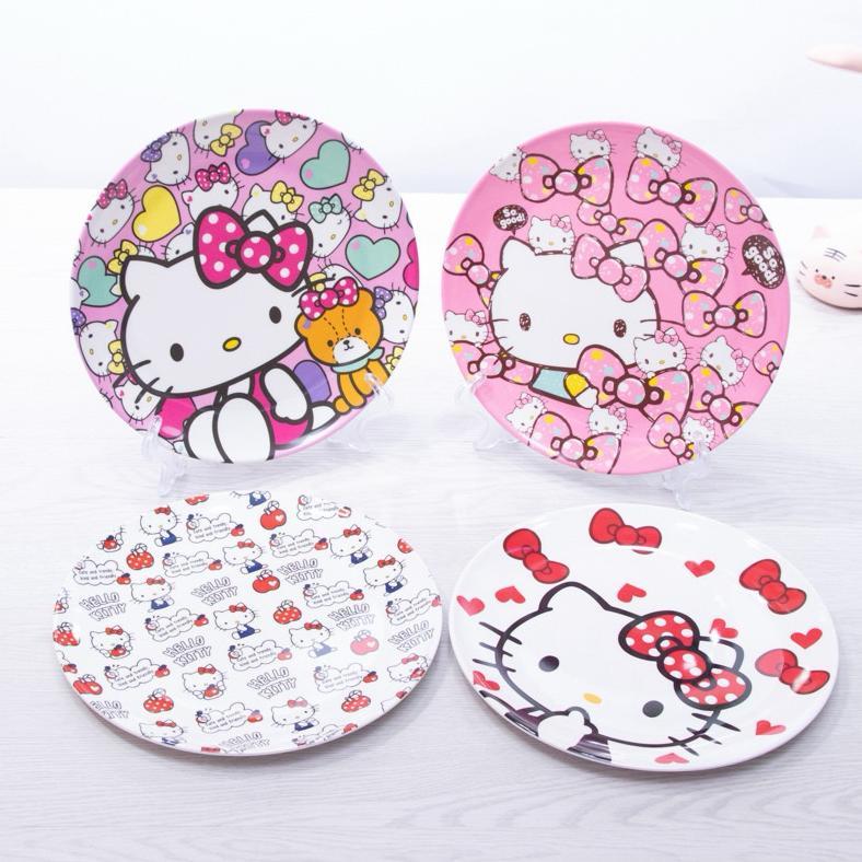 hemat piring melamin ceper melody kuromi cinnamoroll spiderman diameter 20cm | piring snack anak