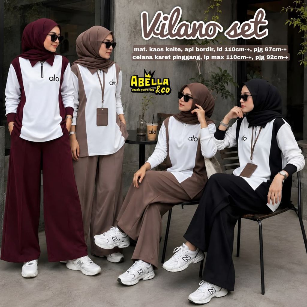 Vilano Setelan Wanita (Atasan&Celana) by Abella
