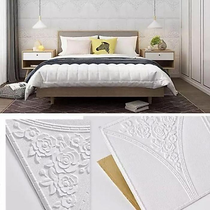 wallpaper foam stiker wall sticker panel 3D 70x70 cm tebal 7,5mm Pvc