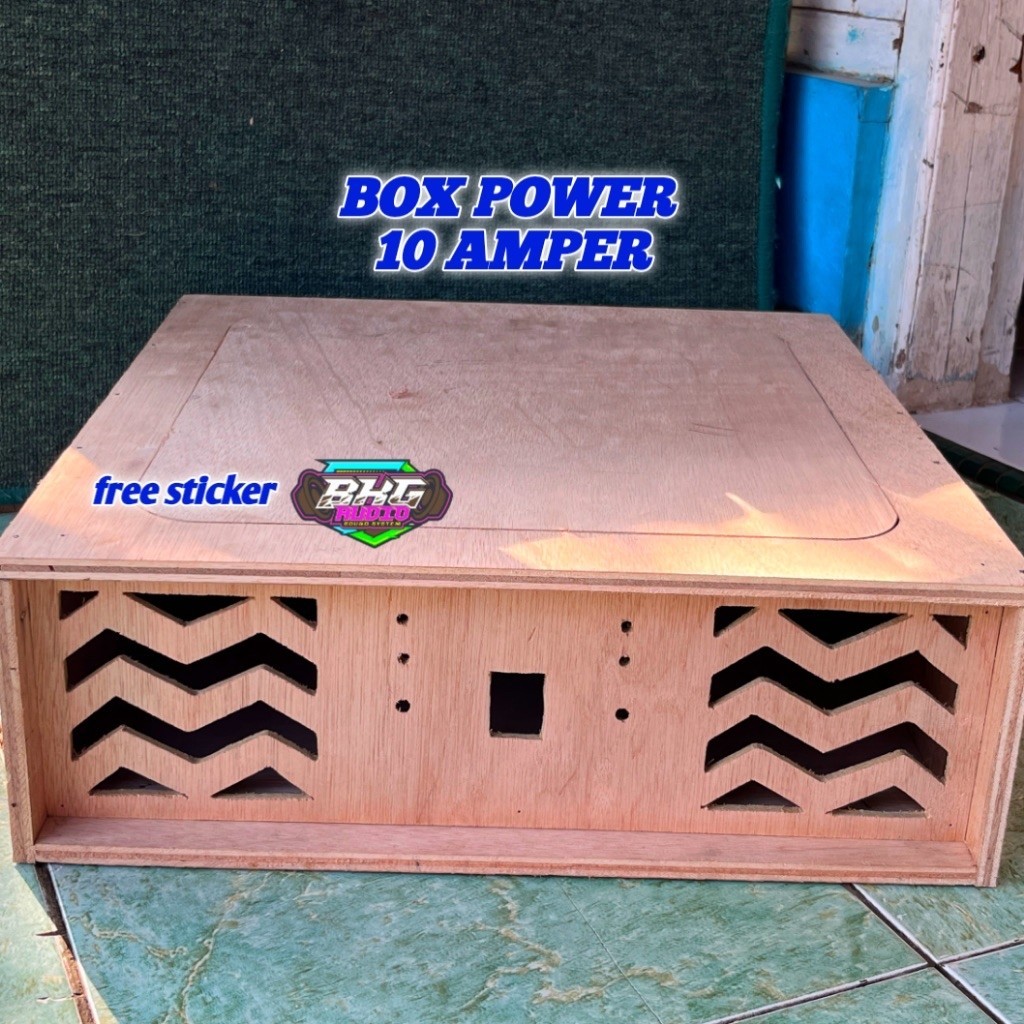 BOX POWER AMPLIFIER 10 amper besar bahan 9 mili semi meranti