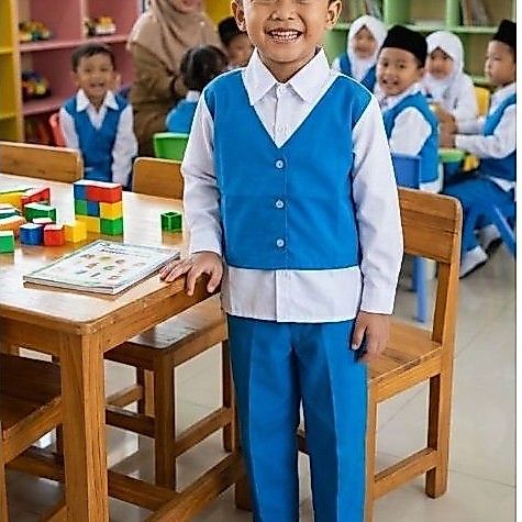 SERAGAM TK MUSLIM ANAK LAKI-LAKI DAN PEREMPUAN