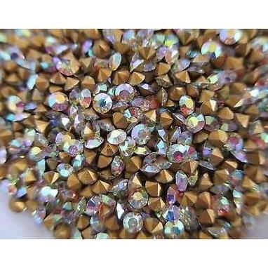 Permata Tempel Ss 18 Rhinestone Warna Pelangi Ab 10 Gross