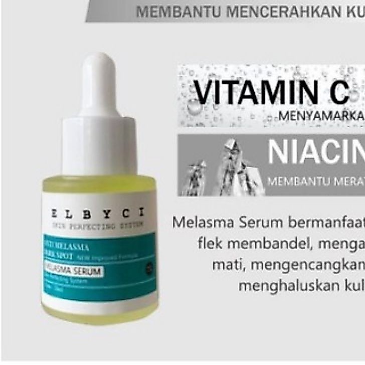 SERUM FLEK ELBYCI Penghilang Flek Hitam Melasma Wajah Rutin Pemakaian