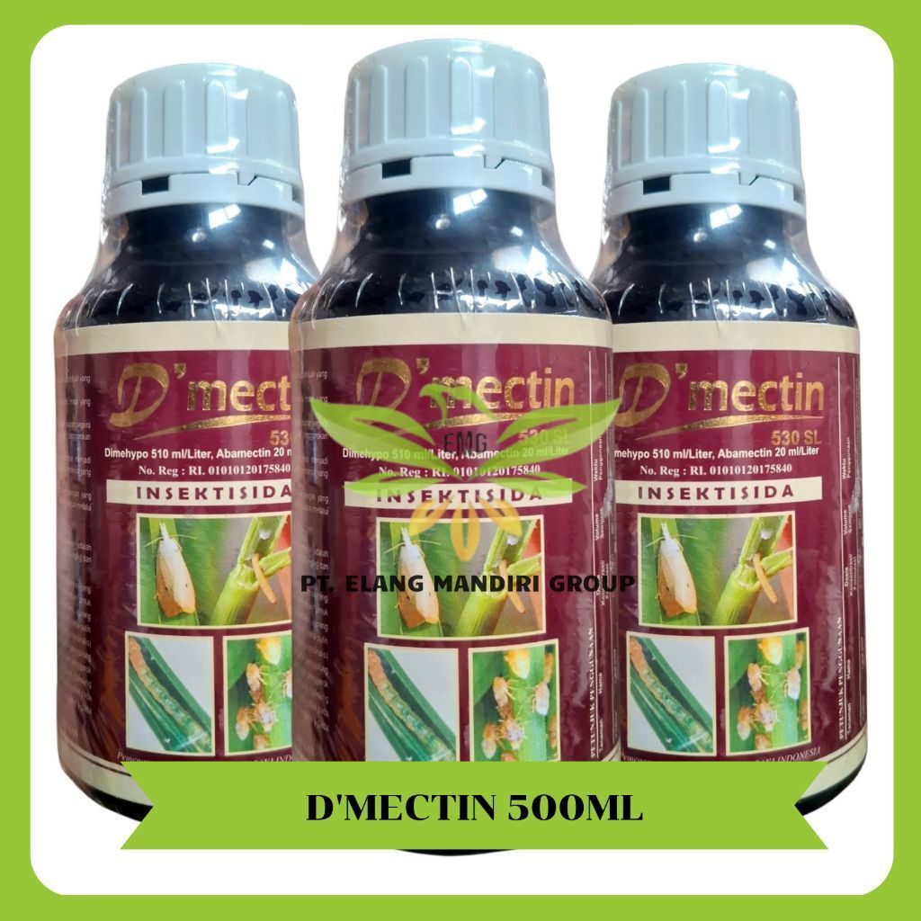 Dmectin Demectin 530sl 500ml Dimehypo 510 ml/Liter Abamectin 20 ml/liter Insektisida Kontak dan sist