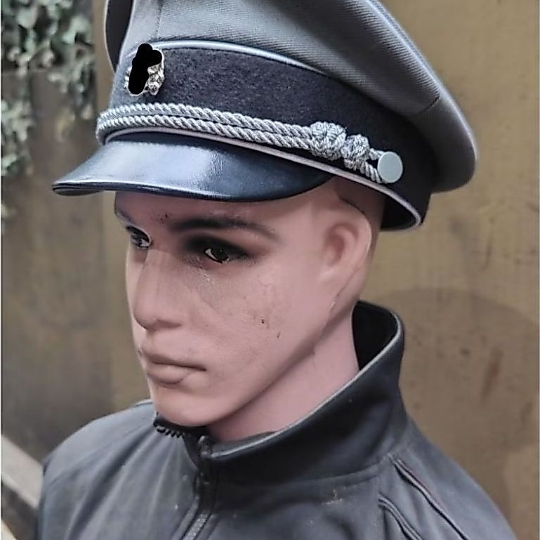 Visor Cap German WWII WW2 Algemeine Schutzstaffel Abu Reproduksi
