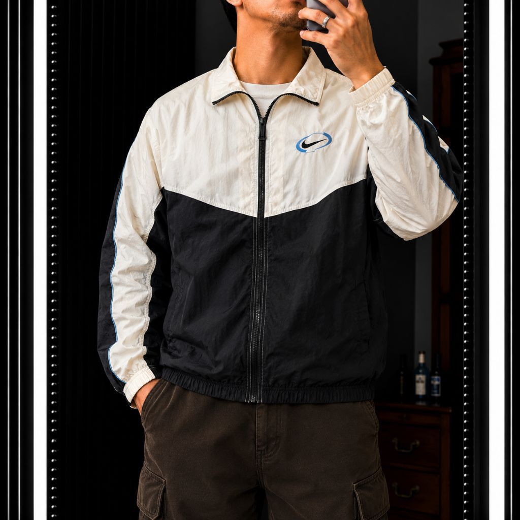 vintage windbreaker nike oval