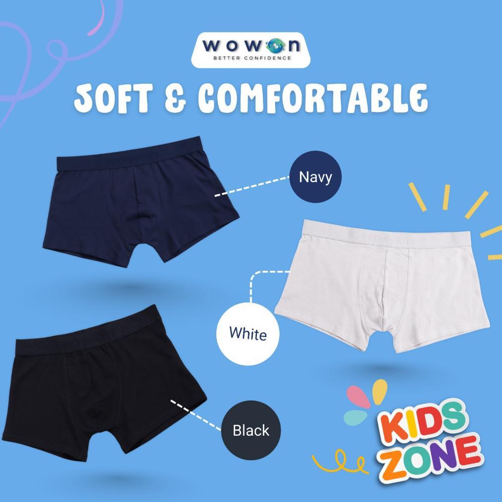 limited (3 pcs) wowon kids boxer - boxer anak anti bakteri - extreme comfort boxer