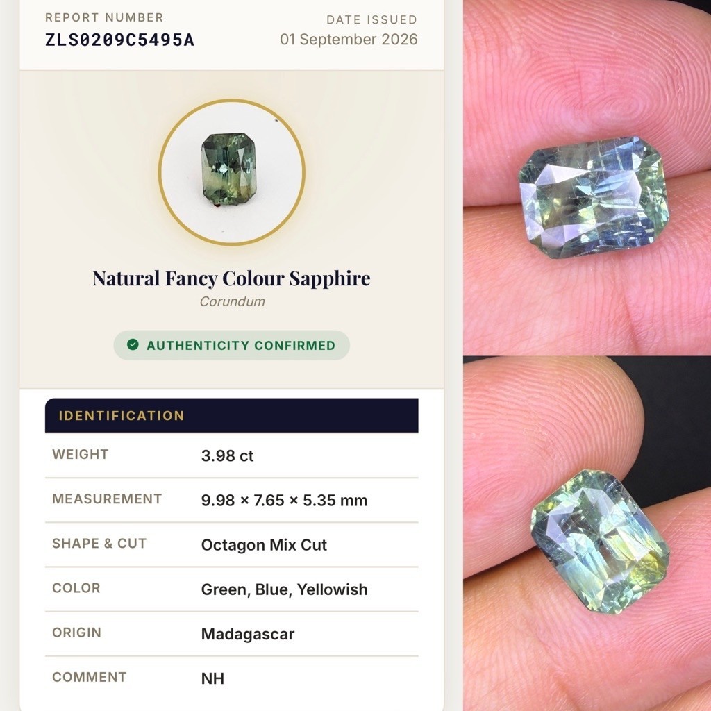 natural fancy safir no heat madagaskar memo lab cgL