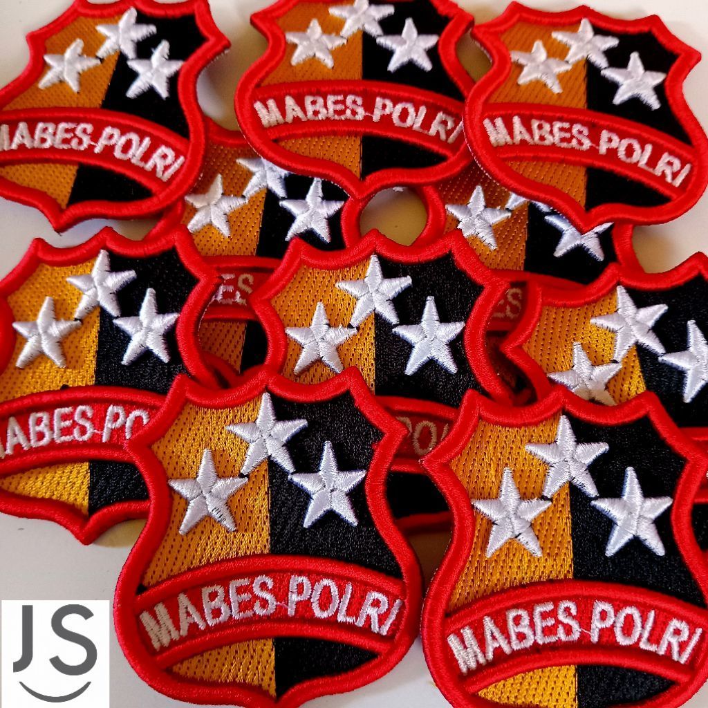 Logo Mabes Polri Bordir Timbul 3D Atribut Polri