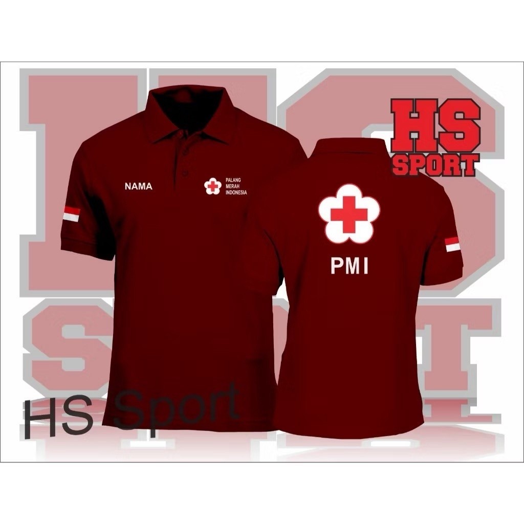 KAOS POLO KAOS KERAH PMI FREE CUSTOM