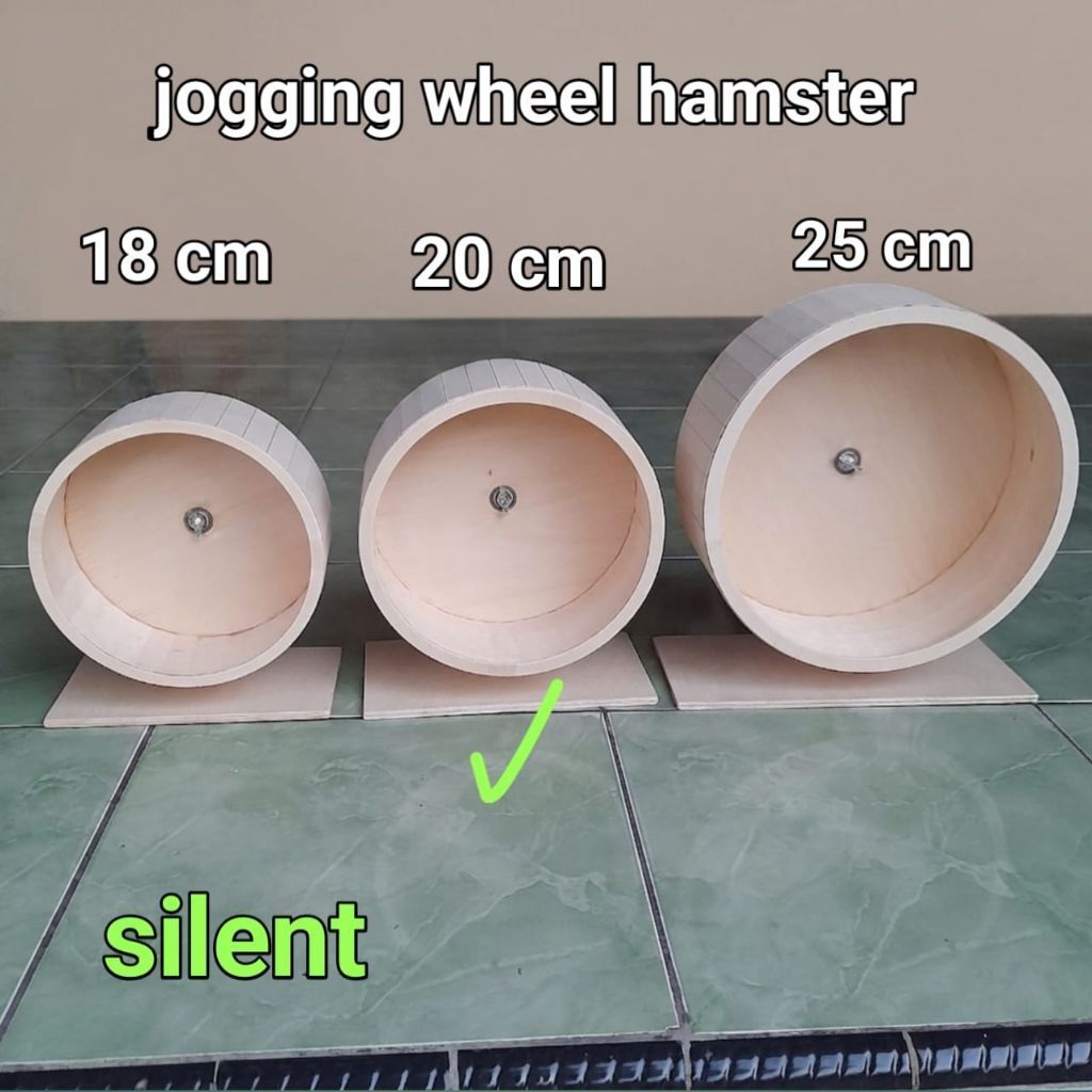 Mainan hamster jogging wheel ukuran 20cm besar silent