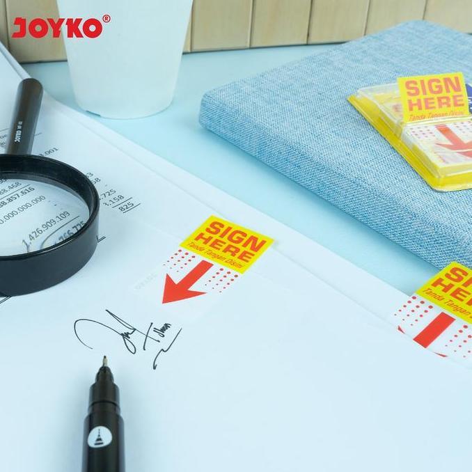 Joyko SIGN HERE Memo Stick Index Notes "Sign Here" Sticker Tanda Tangan Disini IM-35