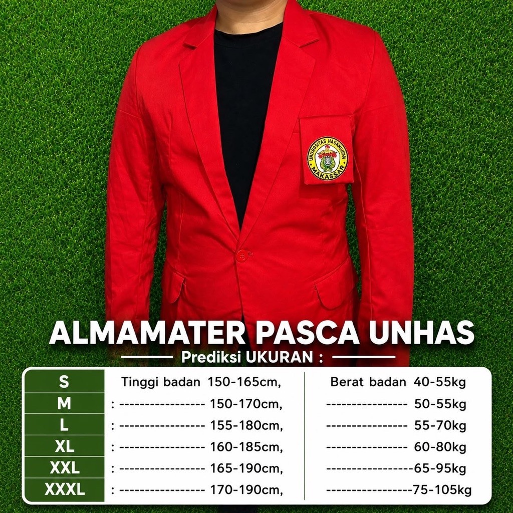 Jas Almamater PASCA UNHAS /  s2 unhas Bahan higt twiss