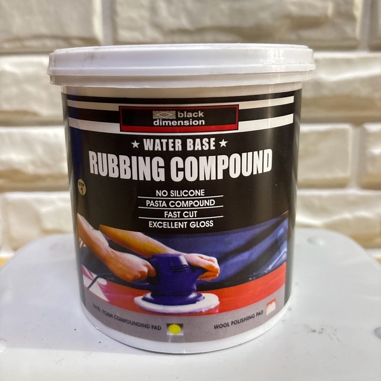 Black Dimension Rubbing Compound Water Base 1KG | Compound Poles Mobil Motor Penghilang Baret & Peng