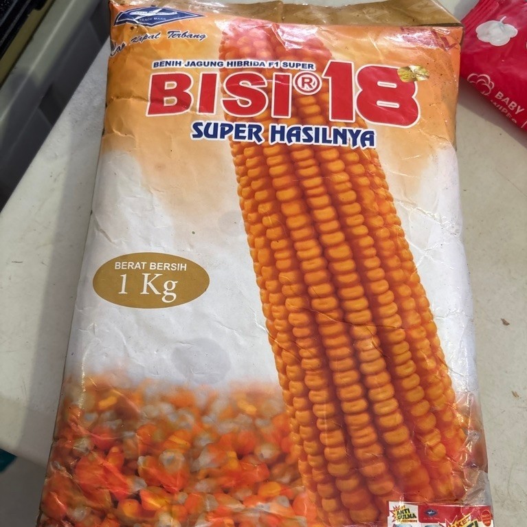 Biji Jagung Hibrida Bisi 18 1kg - Tahan Bulai, Umur Panen 100-125 Hari