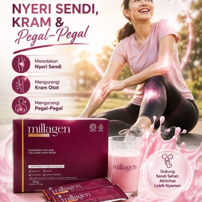 Millagen Skin Nutrition Nutrisi Lengkap Minum Herbal 250g susu kambing etawa minuman kolagen