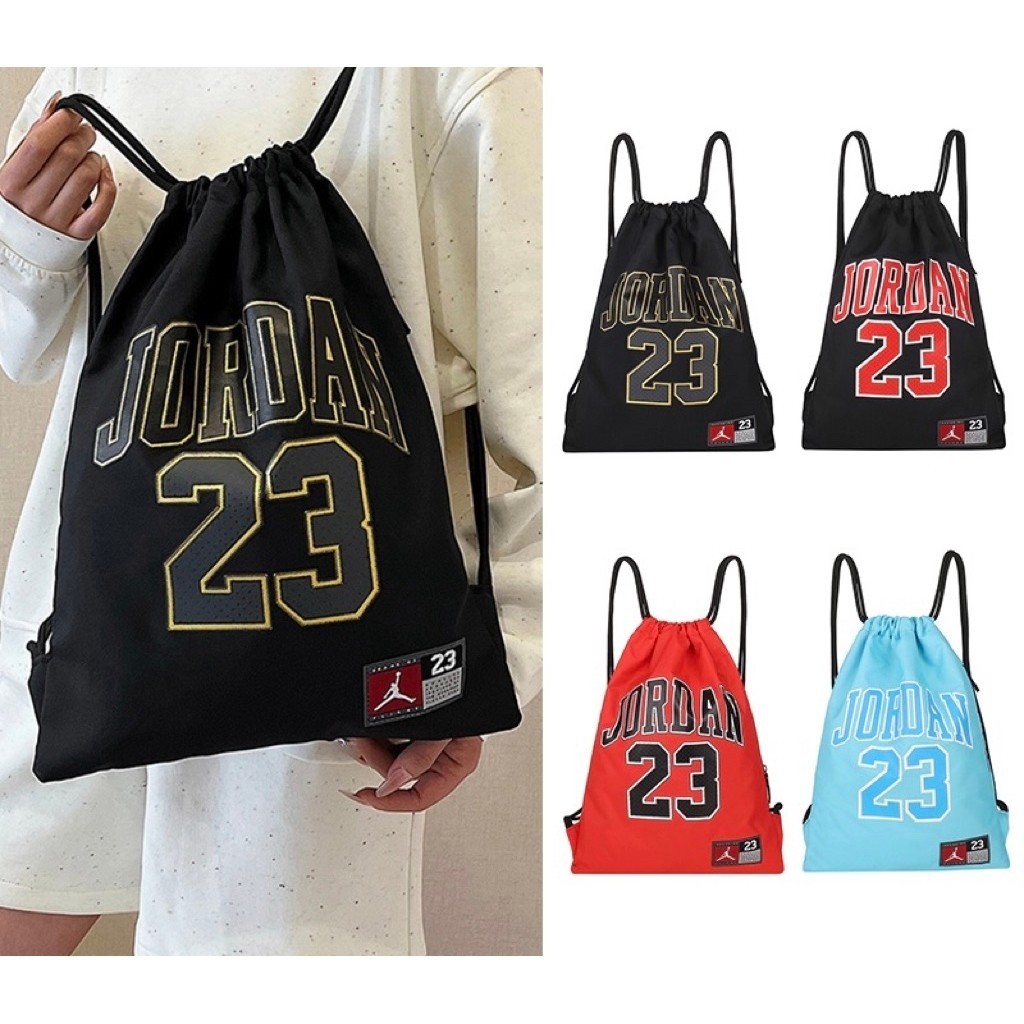 Tas Ransel Drawstring Jordan 23 Basketball Unisex Casual // Tas Serut Santai Olahraga