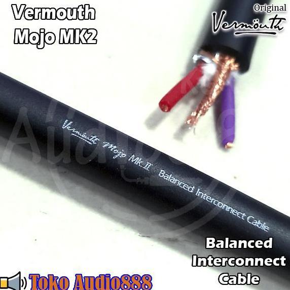 Kabel Interconnect Balance, Vermouth Mojo, Bulk, Tanpa Konektor