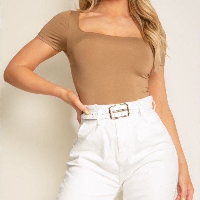 Preloved Express Brown Body Contour Bodysuit