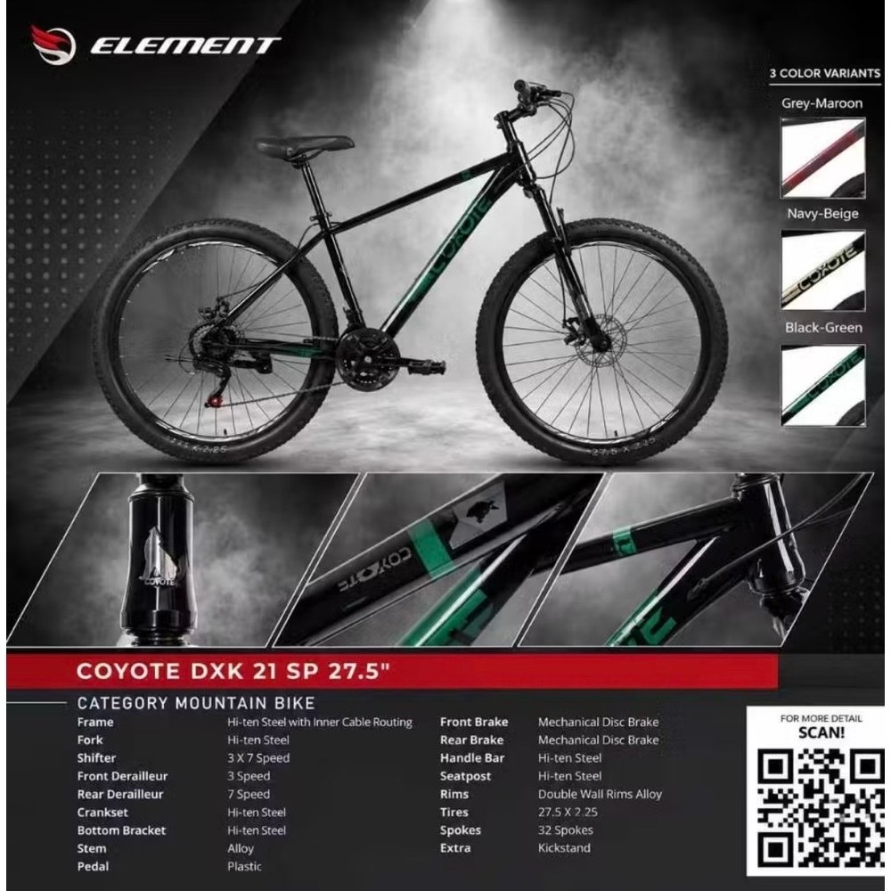 Sepeda Gunung MTB Element 27.5 Coyote DXK