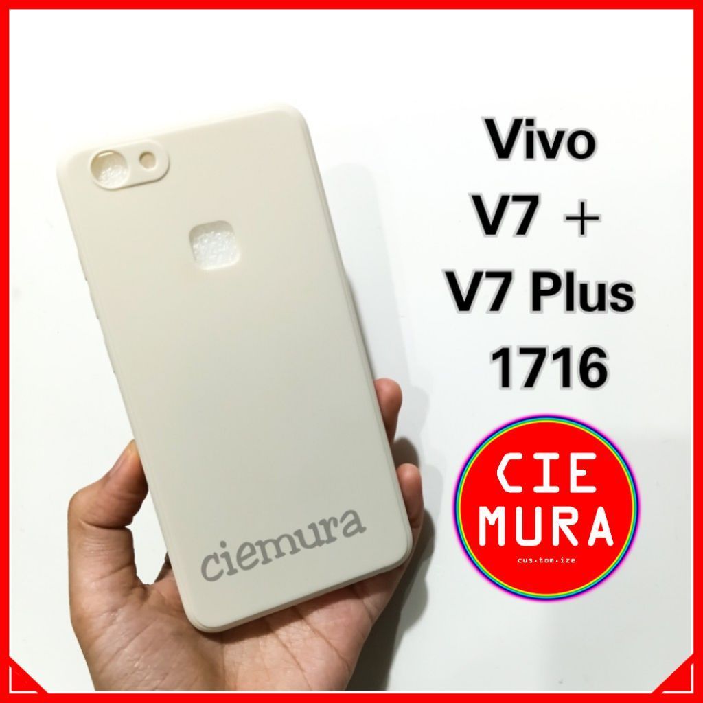 Cie Case Vivo V7 Plus V7+ 1716 Softcase Silicone Warna Cream Casing HP