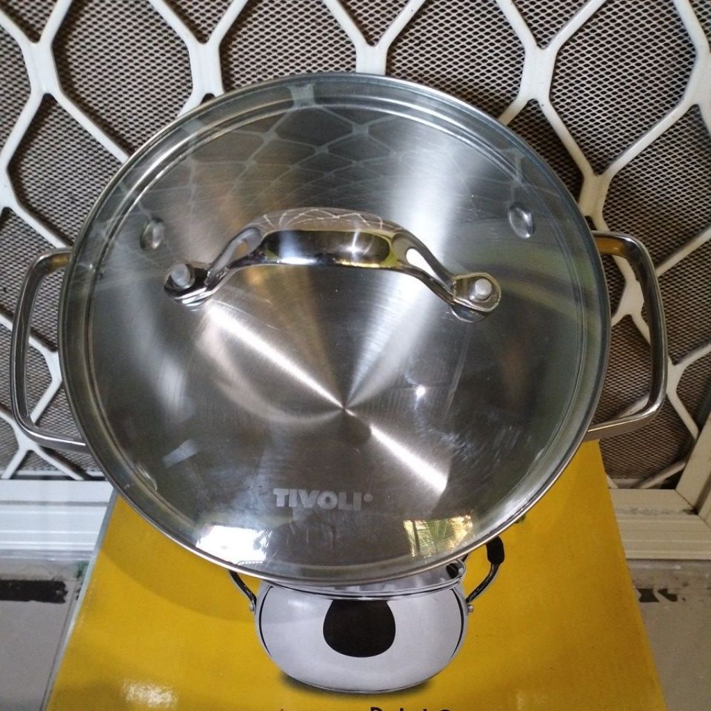 PANCI / DUTCH OVEN 18 CM , STENLISSTEEL SUS 316. EXPORT QUALITY, BRAND TIVOLI. BOTTOM 1 PLY