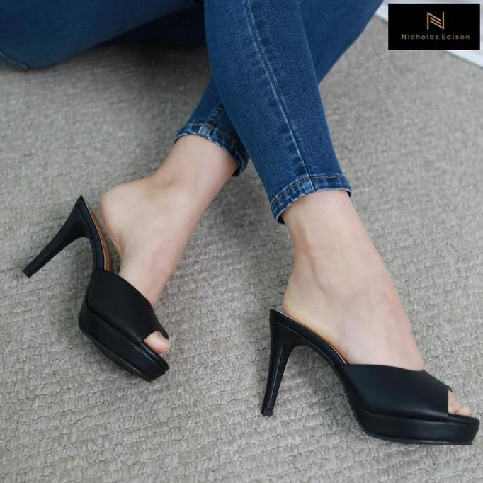 Nicholas Edison Heels Nayana stiletto Heels slip on nyaman High Wanita Shoes