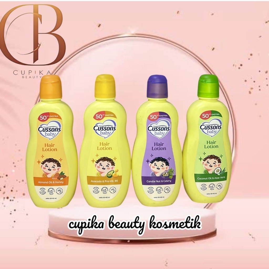 cp.pz} CUSSONS BABY hair lotion 50+50 ml  - mild formula untuk rambut lebat dan hitam