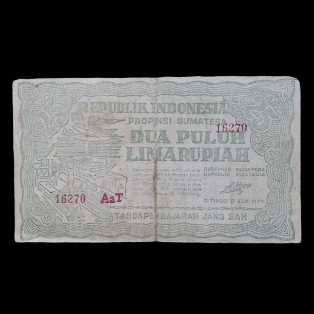 Uang Kuno Orida Bukittinggi variasi hijau