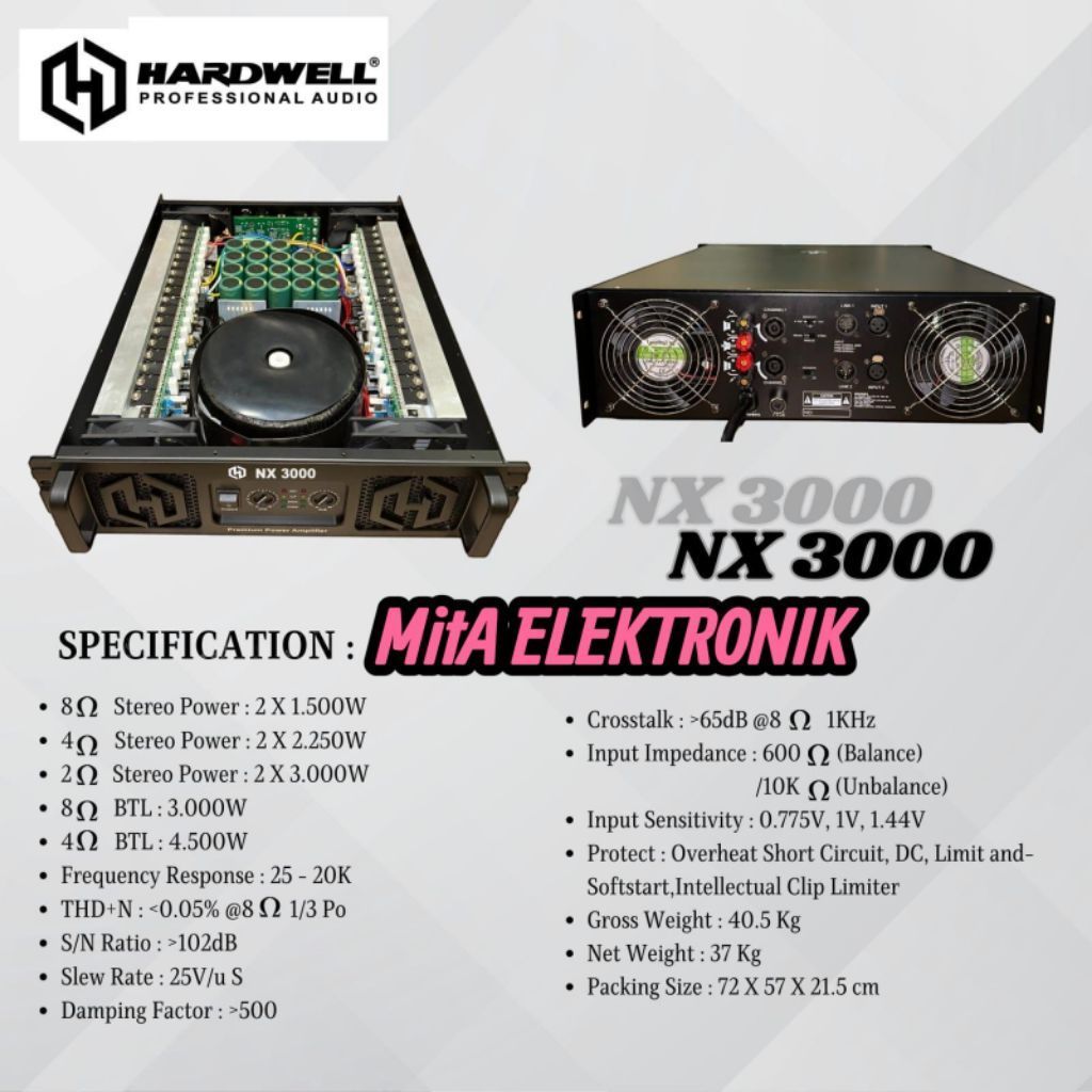 Power Amplifier Hardwell NX 3000 / NX3000 Original