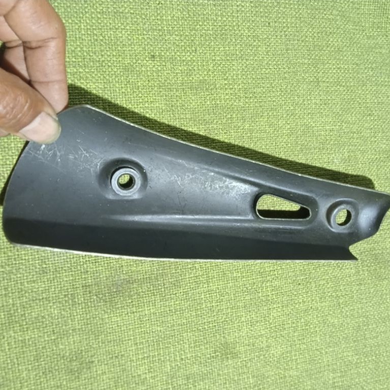 plat cover knalpot Kawasaki athlete