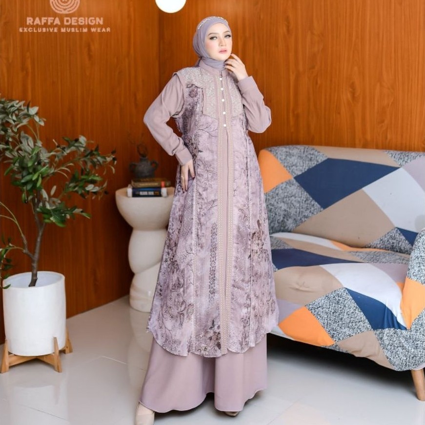 gamis marbella mix organza raffa design