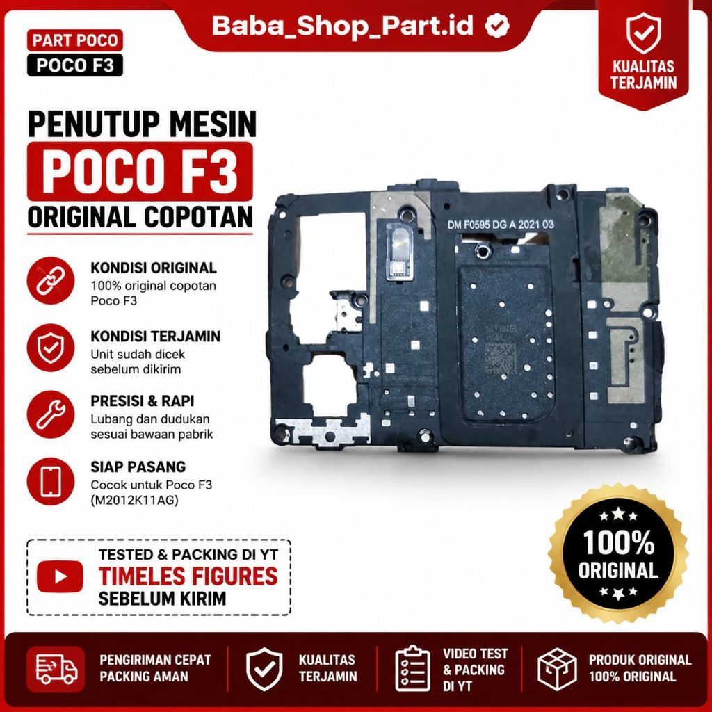 PENUTUP MESIN & FLASH POCO F3 ORIGINAL COPOTAN.
