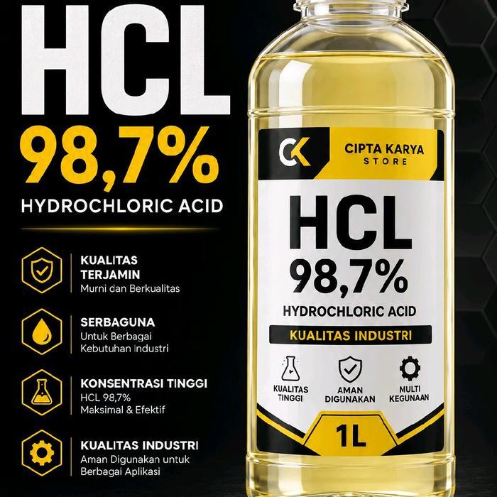 HCL Industri (98,7%) Murni Original produk Luar Pulau Jawa wajib Ekonomi ..
