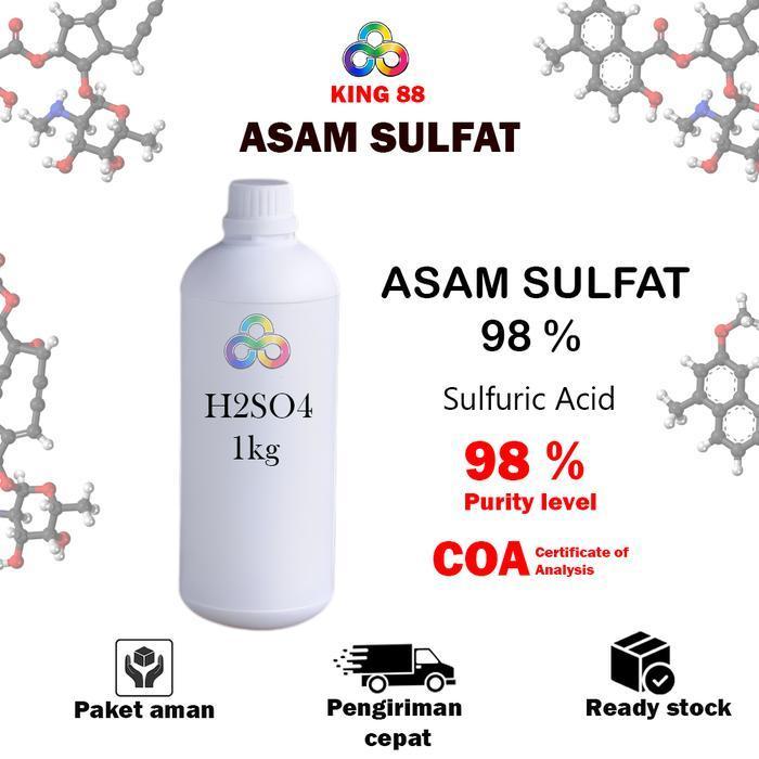 As 1kg / H2SO4 98% / Sulphuric Acid / Asam Sulpahte Murah - Exbuble+srg tng