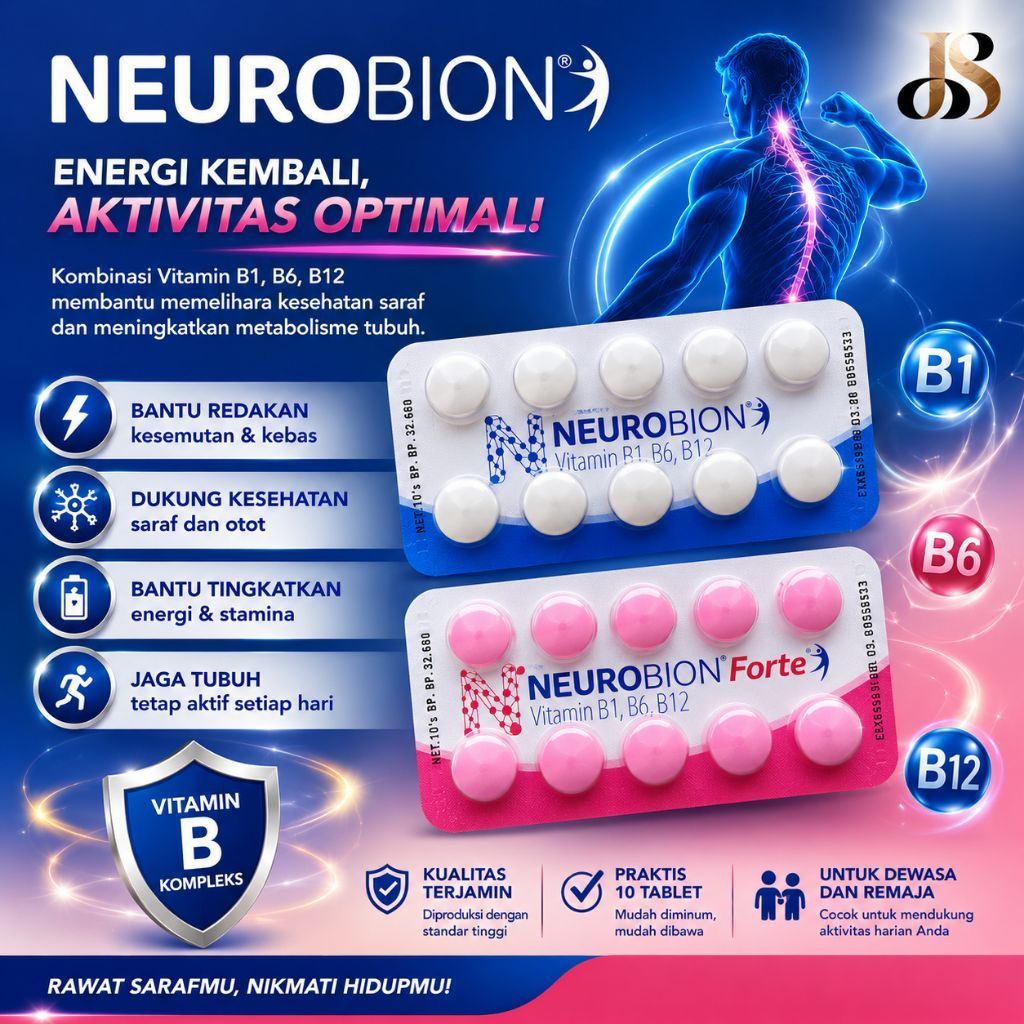 *JS* Neurobion/Neurobion Forte Vitamin B1, B6, B12 untuk Kesemutan dan Kebas