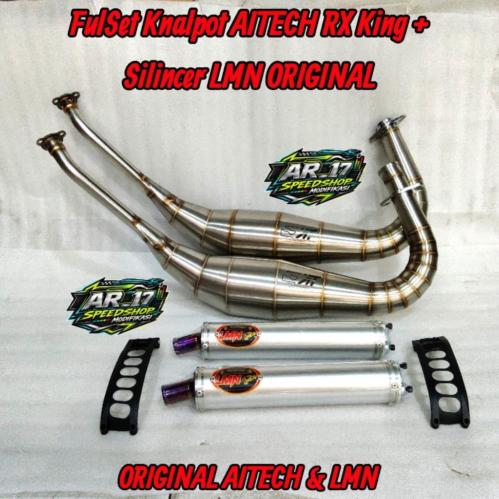 TERMURAH Knalpot AITECH ORIGINAL FULSET + Silincer LMN ORIGINAL Yamaha RX King RX K /S Special Stain