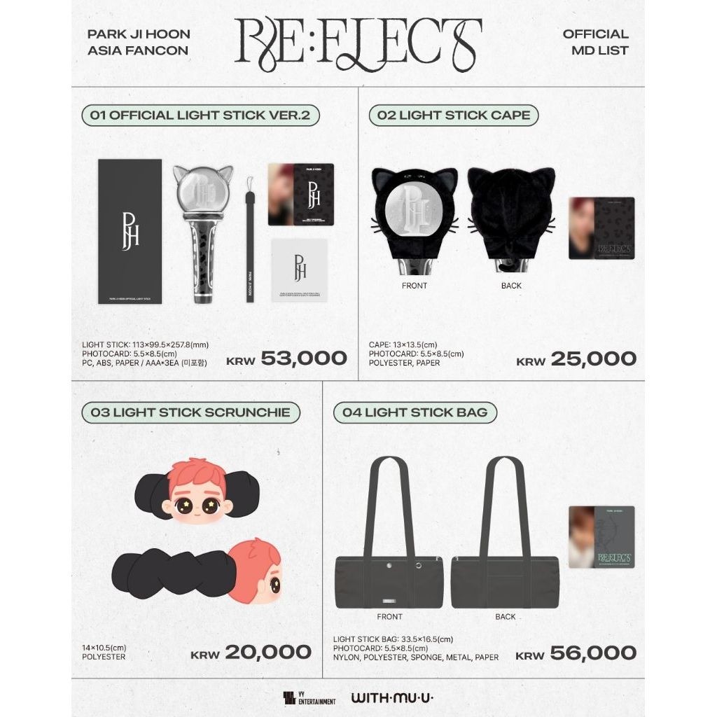 [PO] PARK JIHOON ASIA FANCON OFFICIAL MERCH / MERCH PARK JIHOON