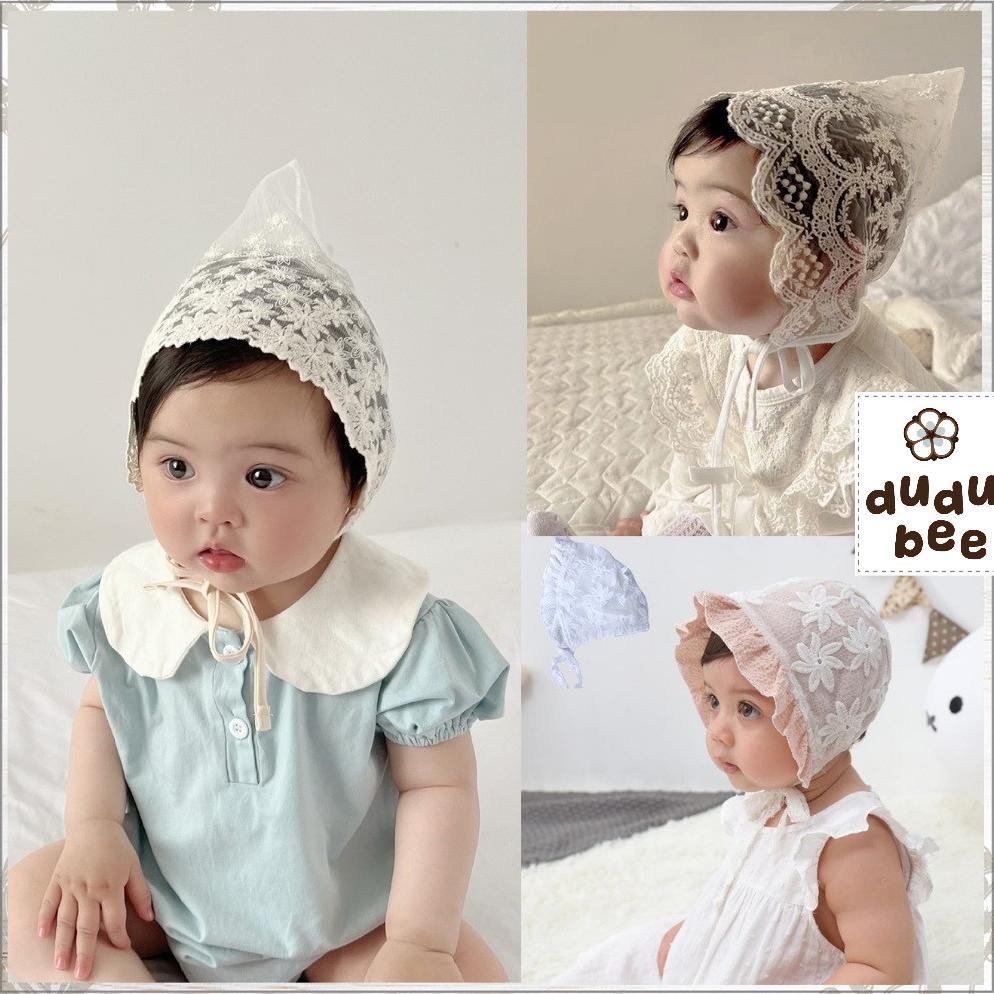 NEW Topi Bonnet Bayi - Topi Noni Belanda Renda Lace