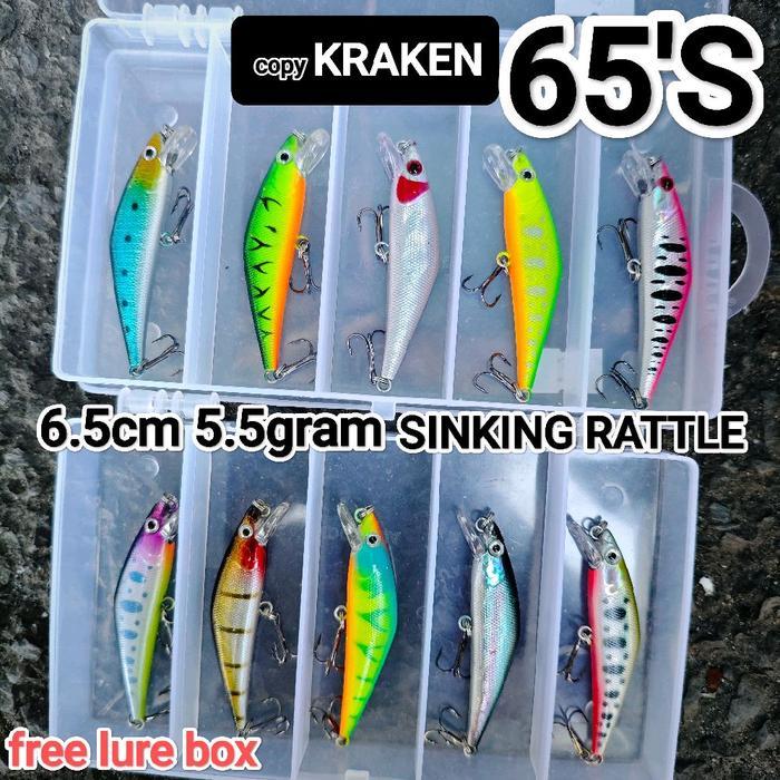 paket umpan pancing MINNOW BUNGKUK replika kraken 65S Lure - kraken paket A