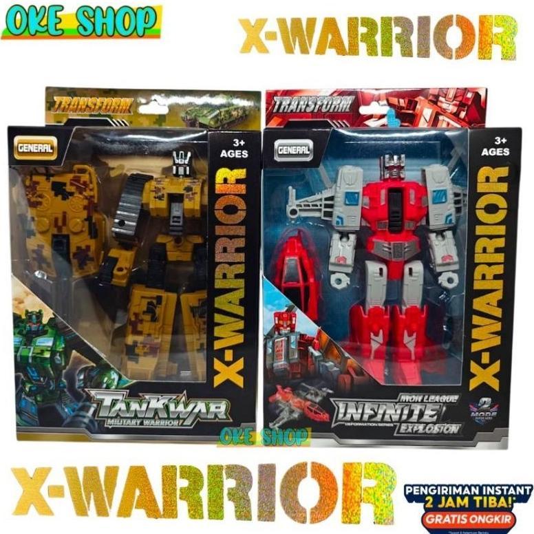 TERLARIS Mainan Anak Robot Deformation X WarriorTransform Kendaraan Berubah Jadi Robot
