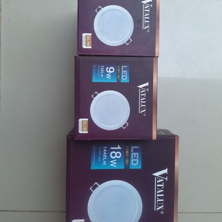 LAMPU DOWNLIGHT VATALUX INBOW 9 WATT, 18 WATT 6500K .