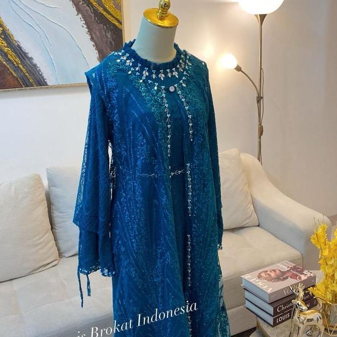 [COD]Dress ERINA Premium one set inner outer mewah elegan cantik cocok untuk acara resmi dan pesta W
