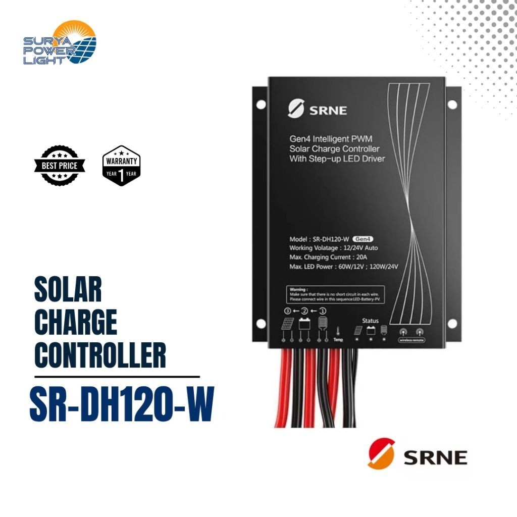 solar charge controller 20a SRNE SR-DH120-W 20A controller pju SRNE SR-DH120-W scc pju pwm